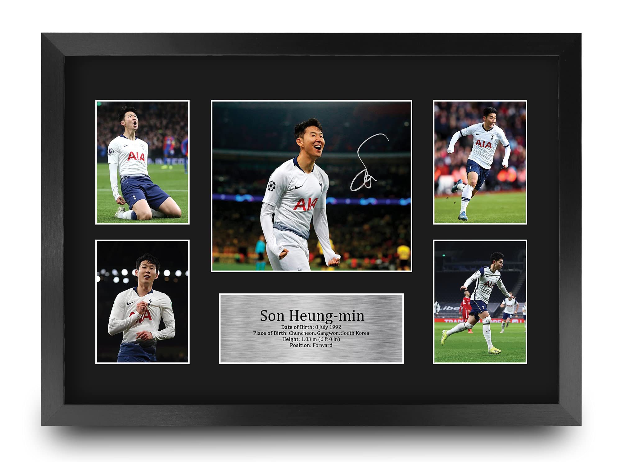 HWC Trading FR A3 Son Heung-min Tottenham Hotspurs Spurs Gifts Printed Signed Autograph Picture for Football Fans and Supporters - A3 Framed