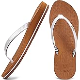 KuaiLu Womens Fashion Flip Flops Ladies Lightweight Summer Beach Yoga Mat Thong Sandals with Comfortable Arch Support
