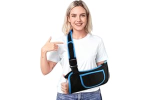 QUIHEAT Arm Sling Shoulder Immobilizer for Men and Women, Adjustable Rotator Cuff Support Brace, Fit Left or Right, Comfortable Medical Slings for Elbow and Wrist Injury, Forearm Fracture, Surgery Recovery