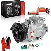 A-Premium Air Conditioner AC Compressor with Clutch | Compatible with Hyundai Accent 2012-2014, Veloster 2012-2017, L4 1.6L, with Round Plug