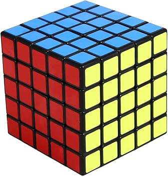 GOLD LEAF Speed Cube 5x5x5 Smooth Speed Puzzle Cube Black