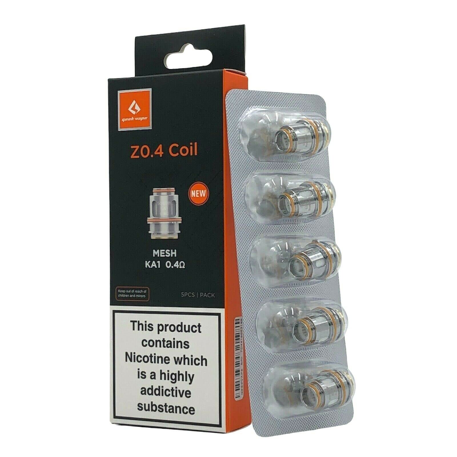 Geekvape Zeus Z Replacement Coils, 0.4ohm, Mesh, Pack of 5, No Nicotine