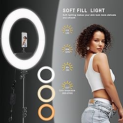 JJ JIANJIN Ring Light Kit:18"/45cm Outer 55W6700k