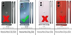 for Moto G Play 4G 2024 Case: with 2pcs Screen