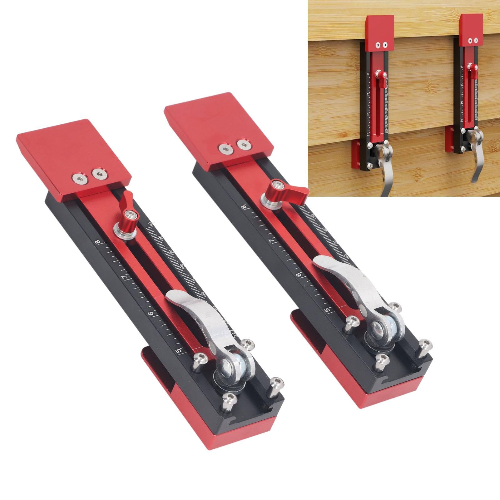 2PCS Adjustable Cladding Gauge Tool, Aluminium Alloy Siding Mounting Gauge with Clear Scale, Durable Lap Siding Installation Kit for Precise Reveal Settings