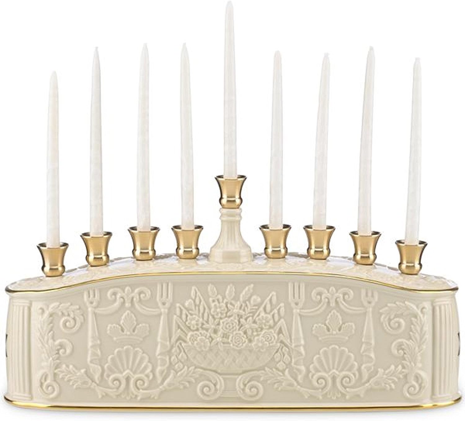 Lenox Hanukkah Menorah Judaic Collection Chanukah Hebrew Jewish Ivory