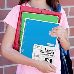 Mead Spiral Notebook, 6 Pack, 1 Subject, College