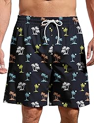 Lzzidou Men's Swim Trunks Mesh Lining Bathing Suit