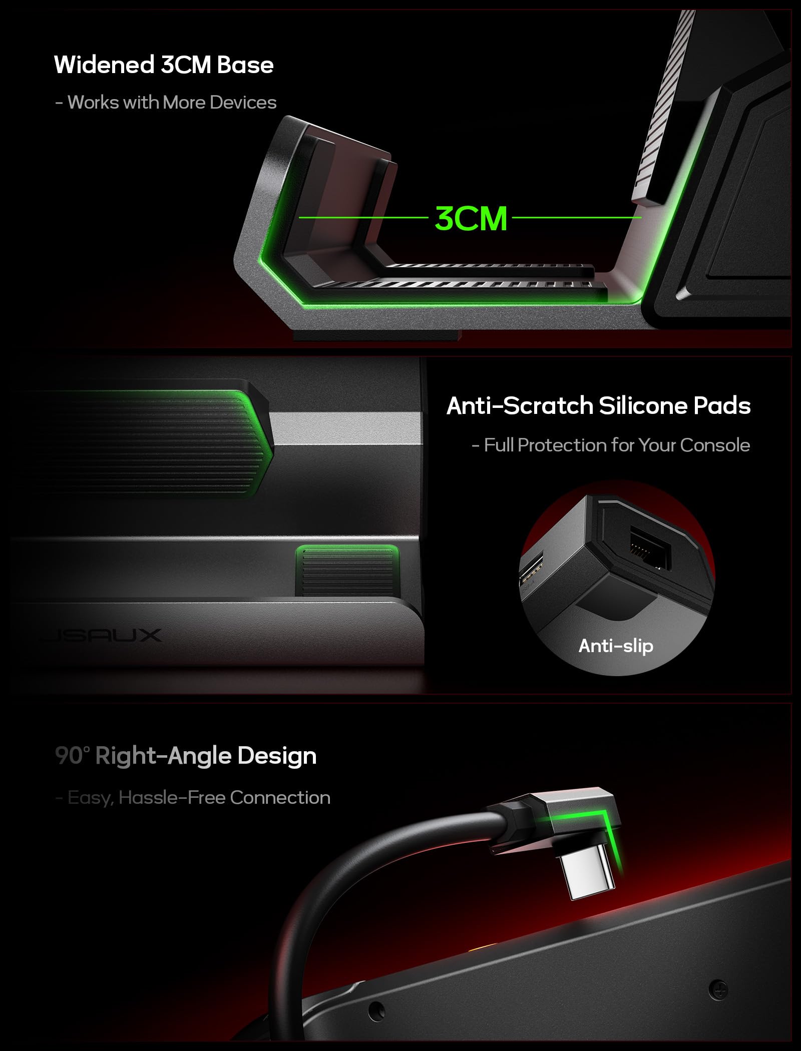 JSAUX Upgraded Docking Station 4K@120Hz for Steam Deck OLED/ROG Ally X/Legion Go/MSI Claw, 5-in-1 Steam Deck Dock with HDMI 2.1, 100Mbps Ethernet, USB 2.0 and 100W Charge for Steam Deck LCD-HB0602