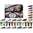 Motorcycle Gas Tank Decals/Sets - for Harley Davidson Sportster Honda Shadow Suzuki Kawasaki Indian Yamaha (Rat Bike Skulls - 2pc Side Tank Decals)