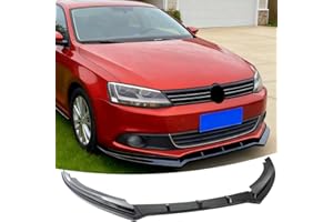 NEESPOC Front Bumper Lip Splitter Spoiler Fit for Volkswagen VW Jetta MK6 2011-2014 S/SE/SEL/TDI/Base, Gloss Black 3pcs Air Chin Body Kit Exterior Accessories