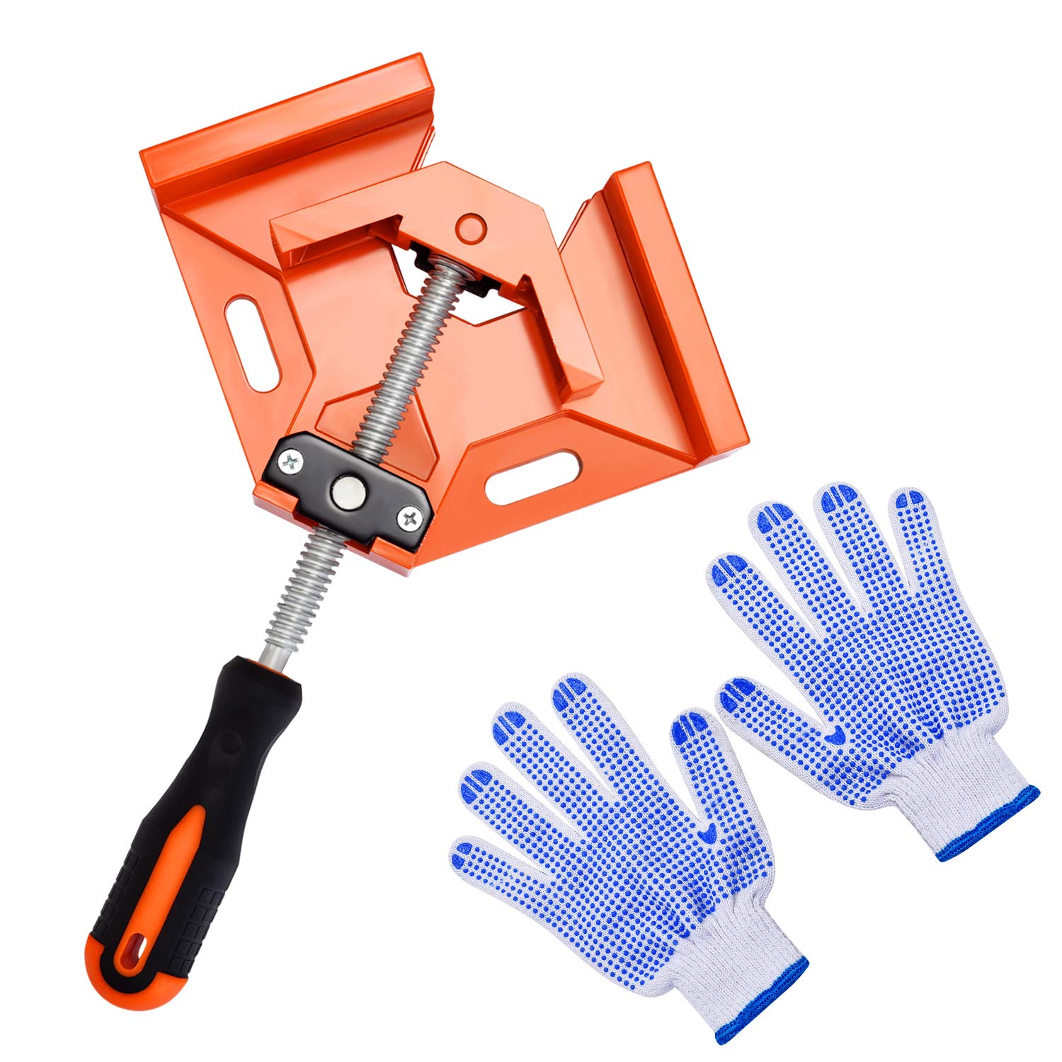 Frylr Clamp for Welding Wood-working 90 Degree Angle Corner Swing Jaw 11.4 x 2.4 x 8.7 inches Aluminum alloy die-casting Free Angle Adjustable