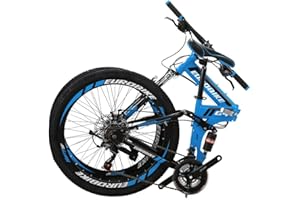 EUROBIKE 26 Inch Mountain Bike Folding Bicycle 21 Speed 3 Colors