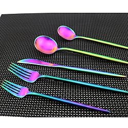 Uniturcky Iridescent Rainbow Multicolor Flatware 10