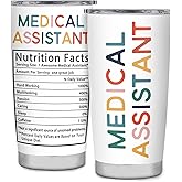 Medical Assistant Gifts, MA Week Gifts, Medical Assistant Students Gift, Best Medical Assistant Stainless Steel tumbler 20oz, Birthday Christmas Gifts for Women Men