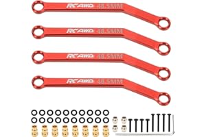 RCAWD Toe Link for FMS EAZYRC ROC Hobby FCX24 1/24 Crawlers Upgrades RC Linkage 48.5mm, Front Rear Tie Rod Parts for #C3028 Red