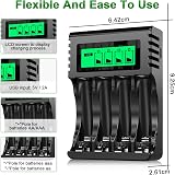 POWEROWL AA Rechargeable Batteries 8 Pack 2800mAh Ni-MH with 4 Bay Charger view 5