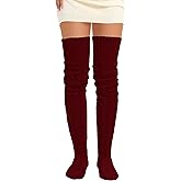 HYTENSUN Women's Thigh High Knitted Winter Boot Socks Vintage Extra Long Leg Warmer Over Knee High Stockings
