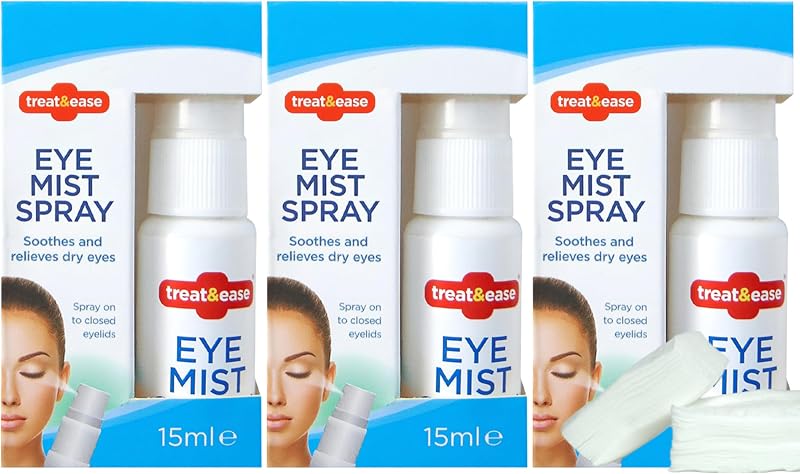 Zelerc Eye Spray for Dry Eyes - Pack of 3, Instant Relief & Soothing Mist