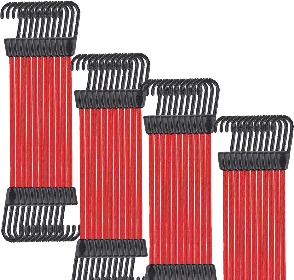 XSTRAP 40PK 19-Inch Red Bungee Cords - - 