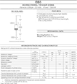 AUKENIEN DB3 DIAC Bidirectional Trigger Diode 2A 32V 200pcs DO-35 Axial view 2