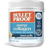 Bulletproof Energy Collagen Protein Powder, Vanilla Bean, 20g Grass-Fed Collagen Peptides, 7g Fiber with MCT Oil & Adaptogens, Caffeine-Free, 18.3 Ounces