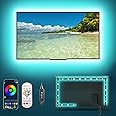 DTQJ TV LED Backlight, RGB TV Backlight for 60-70 inch TVs,Smart APP Remote Control, Music Sync Color Changing Strip Lights，for Bedroom Gaming (USB Without Adapter)