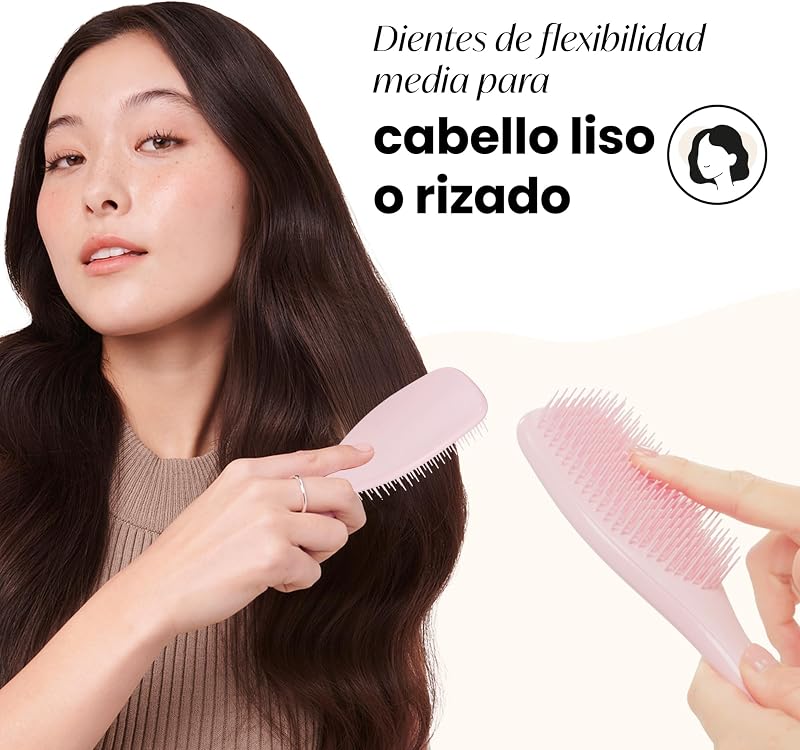 Ultimate Detangler Hairbrush - Cepillo Desenredante para Pelo Seco y Mojado - Apto para Todo Tipo de Cabello - Púas de Doble Altura para Menos Rotura y Sin Nudos - Rosa Millennial — foto 3 de 8
