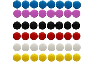 CTHTBZ 50PCS for Joycon Thumb Grip Caps, Silicone Analog Joystick Cover Grips for Nintendo Switch OLED Lite, Button Thumbstick Stick Covers for Joy-con Controller(6 Colors+Orange)