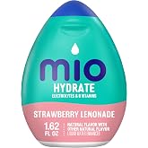 mio Hydrate Liquid Water Enhancer, Strawberry Lemonade, 1.62 fl oz | 0 Sugar &amp; 0 Calories, Electrolyte Boost, Control Flavor with a Squeeze, Portable