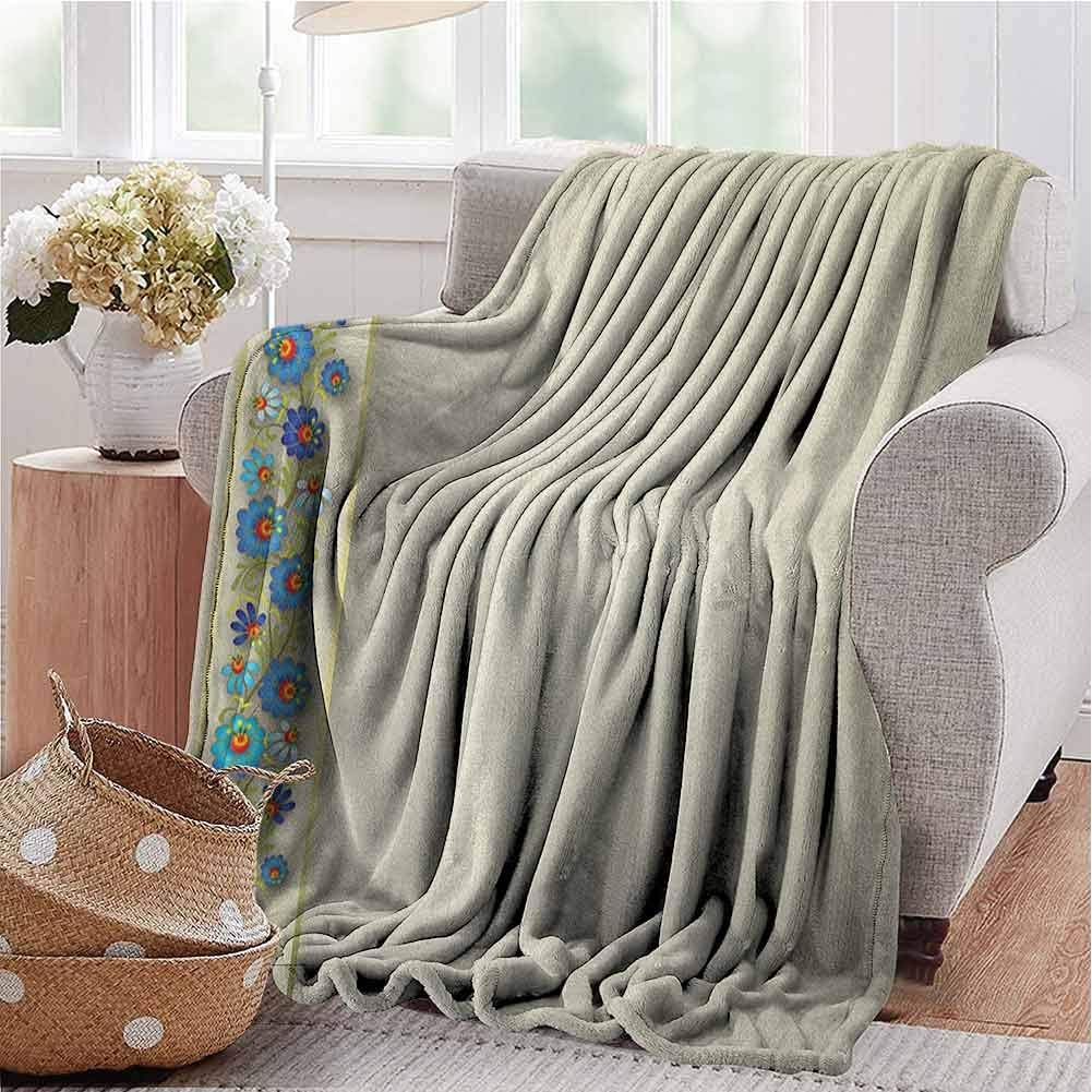 Stevenhome Off White Couch Blanket Grunge Background and Vertical Border Detail with