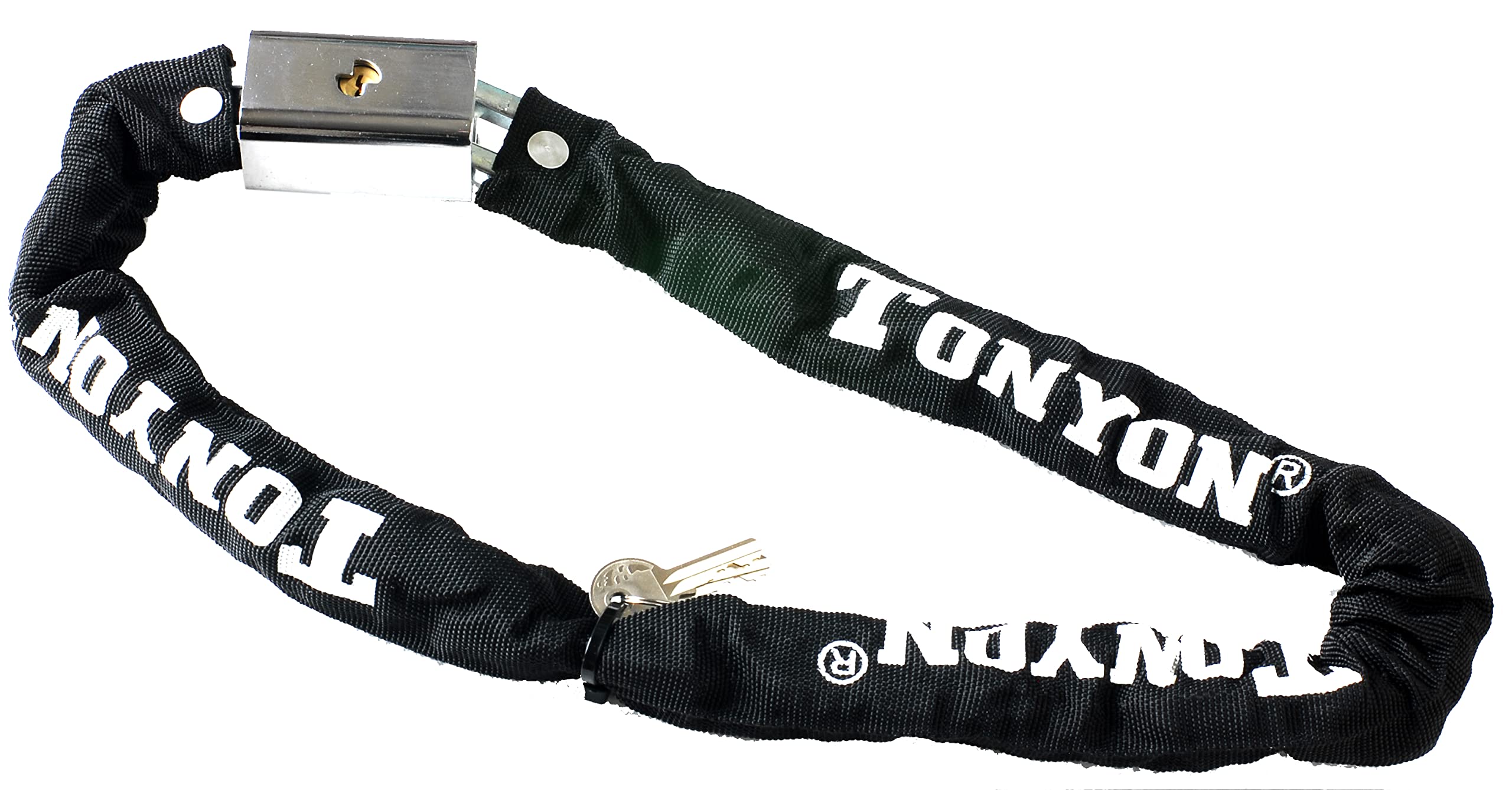 CUCUBA Padlock Chain for Bike and Motorcycle with Key, Heavy Duty Steel Anti Cut, 90 cm.