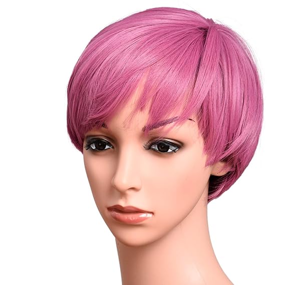 Short pink pixie wig Clearance