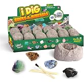 12 Natural Rock &amp; Mineral Dig Kit, STEM Toy for Kids, Party Favors | Dig up 12 natural rocks, minerals &amp; gemstones! Educational STEM toy, perfect as party favors for boys &amp; girls