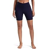 Colorfulkoala Women's High Waisted Biker Shorts with Pockets 6" Inseam Yoga Tummy Control Short