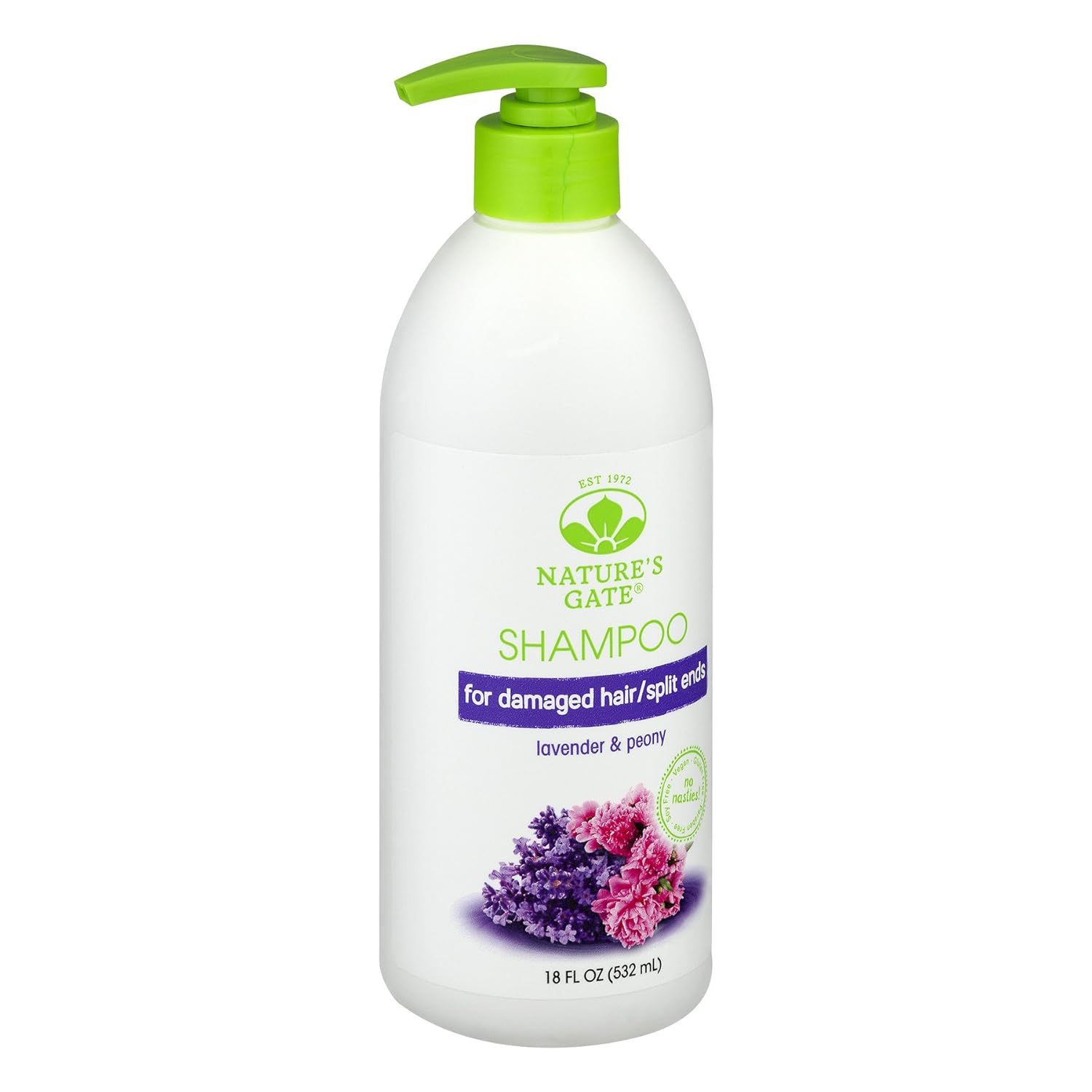 Natures Gate, Shampoo, Replenishing, Lavender + Peony, 18 fl oz ...