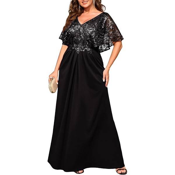 sachin and babi light blue dress Plus Size - Chiffon V-Neck Maxi Dress main image 1