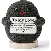 Valentines Day Gifts Decor, I Love You Gifts for Him Her, Handmade Crochet Rock, Anniversary Wedding Gifts for Boyfriend Girlfriend, Romantic Husband Wife Birthday Gift Ideas for Couples