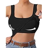 DAGGLOSA U-Back Workout Tank Tops for Women with Built in Bra,Removable Pads Racerback Sleeveless Gym Athletic Yoga Tops