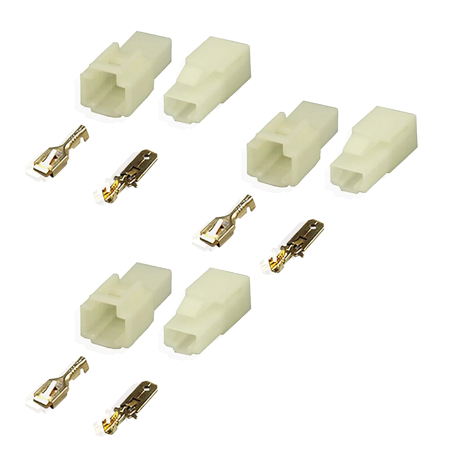 1 Voie Lot de 3 Auto Moto Bateau Quad Terminal 6.3mm Kit Connecteur /&eacute;lectrique 2//3//4//6//8 Voies