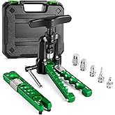 Bonvoisin 2 in 1 Flaring and Swaging Tool 1/4&rdquo;-3/4&rdquo; HVAC Single Flare &amp; Swag Tool 45&deg; Tubing Flaring Tool with Limit Piece for Copper Aluminum Soft Tubes