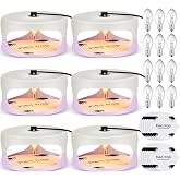 Qualirey 6 Pack Flea Traps with 12 Sticky Disc 12 Bulbs 6 Electric Wires | Flea Traps for Inside Your Home with Light Trap for Indoor Safe to Pets, White Purple