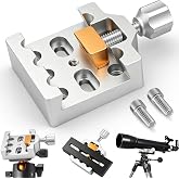 Alstar Medium Dovetail Clamp with one Screw for Telescopes and Cameras | Compatible with Vixen Plate, up to Approx 10 kg, Features 8 Screw Holes, All-aluminium Dovetail Clamp, Mounting to Tripods