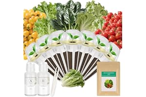MAJERO Spinach & Spring Mix Seed Pod Kit for AeroGarden, Ahopegarden, MUFGA with Red Cherry/Golden Cherry Tomato, Buttercrunch Lettuce, Green Romaine Lettuce and Spinach - Compatible with All Garden(7-Pod)