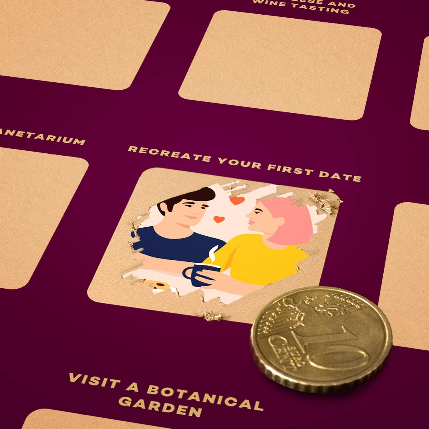 Enno Vatti 100 Dates Scratch Off Poster -Couples Romantic Date Ideas & Cute Things to Do Together - Image 4