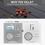 PHI VILLA Garden Table 150x90cm for 6 Outdoor Rust Proof Steel Frame Black view 3