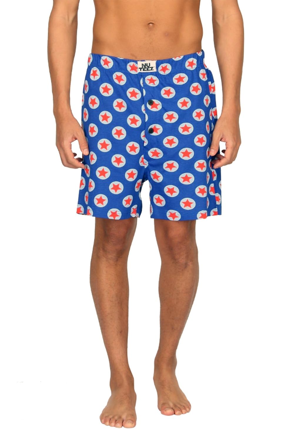 nuteez blue printed boxers for men