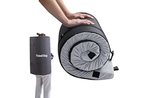 MLILY Memory Foam Camping Mattress 2.5 inch, Cot Pads, Single Small Portable Roll Up Camping Sleep Topper with Waterproof and Non-Slip Bottom, Camping Car Mat with Travel Bag, 72"×24"×2.5", Grey