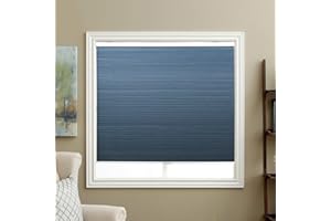 SBARTAR Honeycomb Blinds Cordless Blackout Cellular Shades for Windows Inside & Outside Mount 34" W x 36" H, Ocean Blue(Blackout)