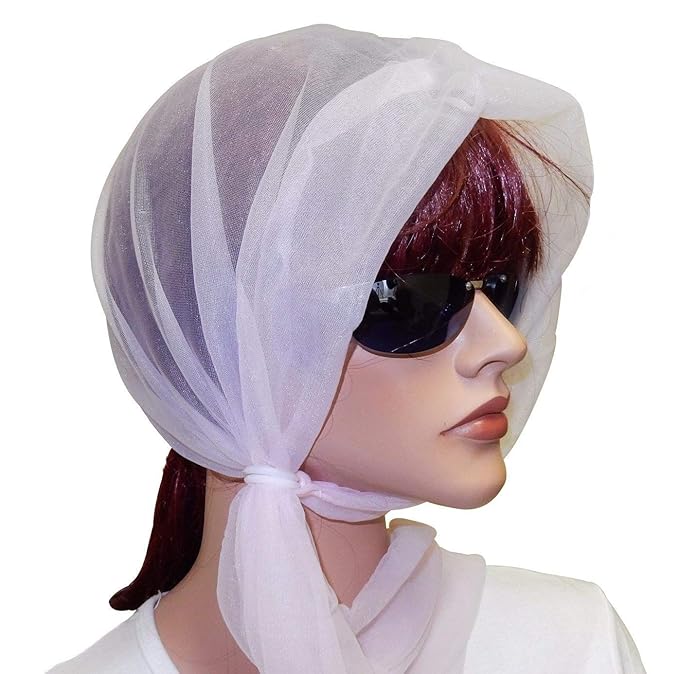 Pink Sheer Wind Scarf with Fastening Rings, One Size Fits All